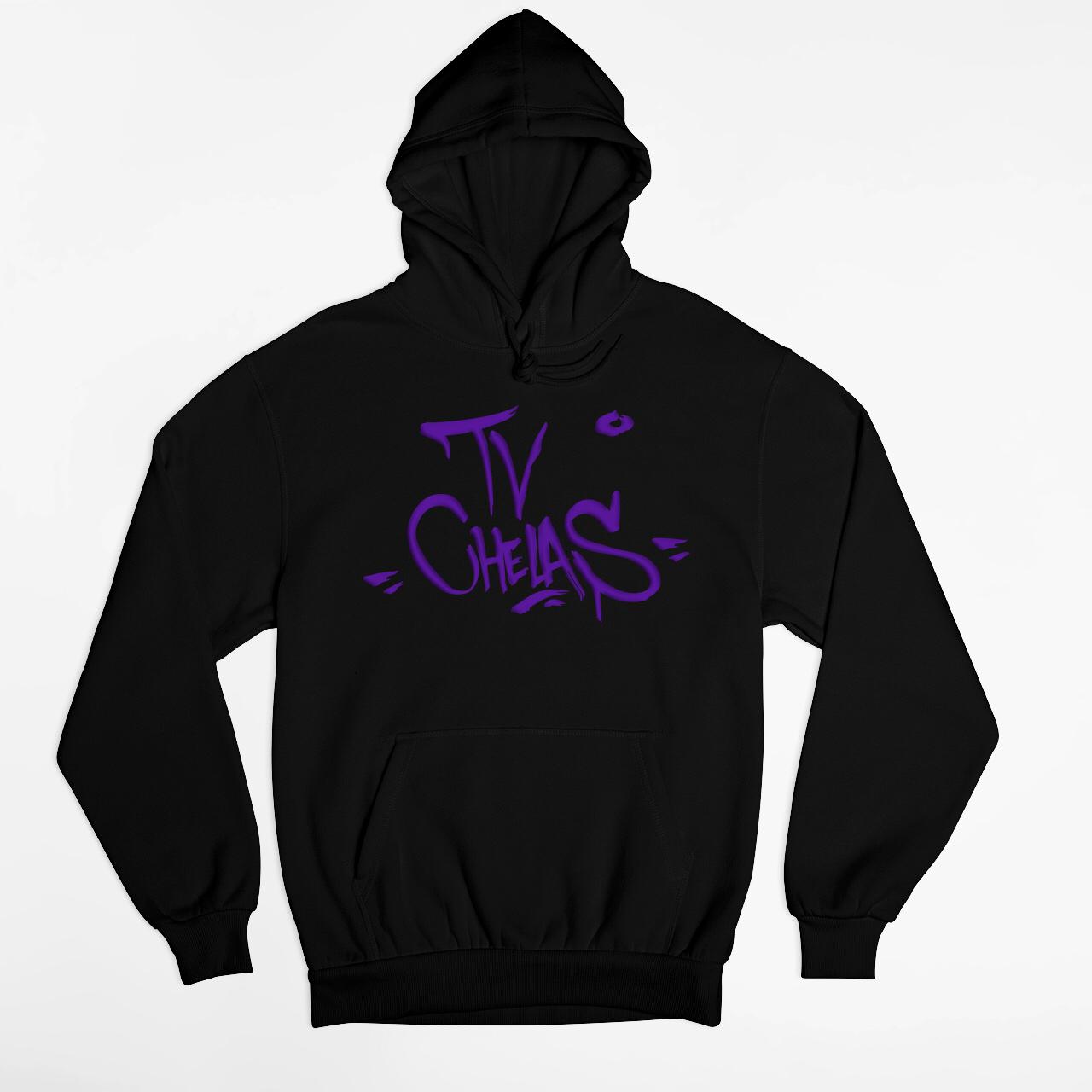 Hoodie TV Chelas Bordado Logo Roxo
